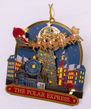 Load image into Gallery viewer, The Polar Express North Pole Brass Painted Ornament
